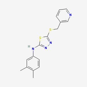 molecular formula C16H16N4S2 B7521807 N-(3,4-dimethylphenyl)-5-(pyridin-3-ylmethylsulfanyl)-1,3,4-thiadiazol-2-amine 