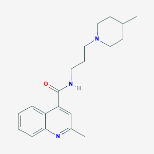 2-methyl-N-[3-(4-methylpiperidin-1-yl)propyl]quinoline-4-carboxamide