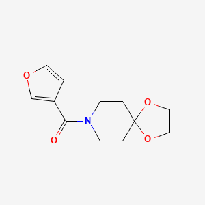 molecular formula C12H15NO4 B7521848 1,4-Dioxa-8-azaspiro[4.5]decan-8-yl(furan-3-yl)methanone 