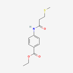 Ethyl 4-(3-methylsulfanylpropanoylamino)benzoate