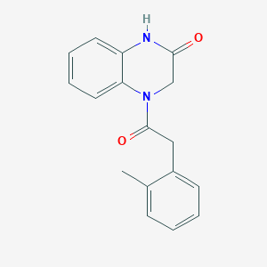 molecular formula C17H16N2O2 B7521943 4-[2-(2-Methylphenyl)acetyl]-1,3-dihydroquinoxalin-2-one 