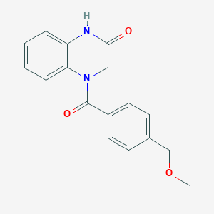 molecular formula C17H16N2O3 B7521949 4-[4-(Methoxymethyl)benzoyl]-1,3-dihydroquinoxalin-2-one 