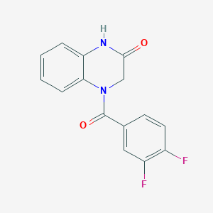 molecular formula C15H10F2N2O2 B7521977 4-(3,4-Difluorobenzoyl)-1,3-dihydroquinoxalin-2-one 