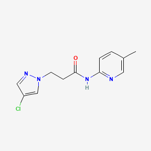 3-(4-chloropyrazol-1-yl)-N-(5-methylpyridin-2-yl)propanamide