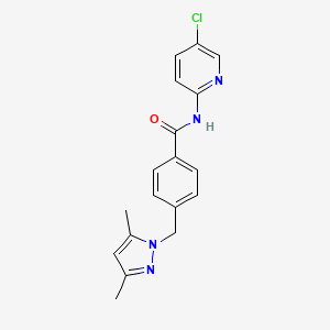 N-(5-chloropyridin-2-yl)-4-[(3,5-dimethylpyrazol-1-yl)methyl]benzamide