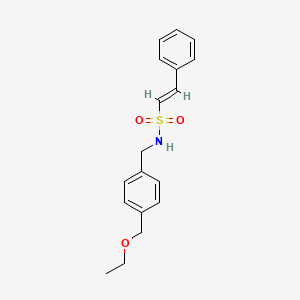 molecular formula C18H21NO3S B7522035 (E)-N-[[4-(ethoxymethyl)phenyl]methyl]-2-phenylethenesulfonamide 