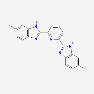 molecular formula C21H17N5 B7522036 2,6-Di(6-methyl-1H-benzoimidazole-2-yl)pyridine 