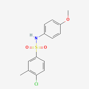 molecular formula C14H14ClNO3S B7522040 4-chloro-N-(4-methoxyphenyl)-3-methylbenzenesulfonamide 