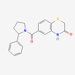 6-(2-phenylpyrrolidine-1-carbonyl)-4H-1,4-benzothiazin-3-one