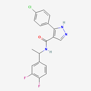 5-(4-chlorophenyl)-N-[1-(3,4-difluorophenyl)ethyl]-1H-pyrazole-4-carboxamide