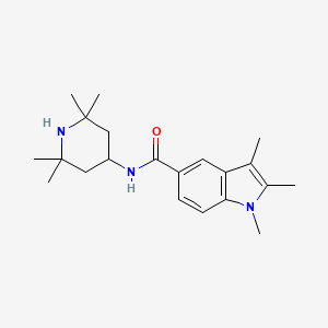 1,2,3-trimethyl-N-(2,2,6,6-tetramethylpiperidin-4-yl)indole-5-carboxamide