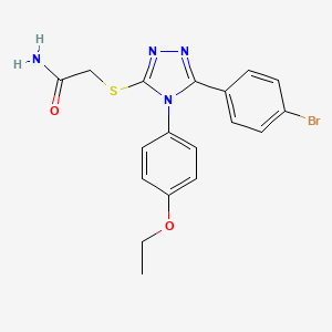 2-[[5-(4-Bromophenyl)-4-(4-ethoxyphenyl)-1,2,4-triazol-3-yl]sulfanyl]acetamide