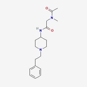 molecular formula C18H27N3O2 B7522183 2-[acetyl(methyl)amino]-N-[1-(2-phenylethyl)piperidin-4-yl]acetamide 