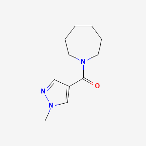 molecular formula C11H17N3O B7522186 Azepan-1-yl-(1-methylpyrazol-4-yl)methanone 