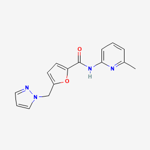 N-(6-methylpyridin-2-yl)-5-(pyrazol-1-ylmethyl)furan-2-carboxamide