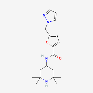 5-(pyrazol-1-ylmethyl)-N-(2,2,6,6-tetramethylpiperidin-4-yl)furan-2-carboxamide