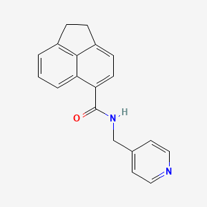 molecular formula C19H16N2O B7522203 N-(pyridin-4-ylmethyl)-1,2-dihydroacenaphthylene-5-carboxamide 