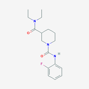 3-N,3-N-diethyl-1-N-(2-fluorophenyl)piperidine-1,3-dicarboxamide