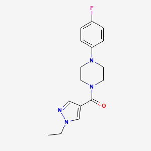 molecular formula C16H19FN4O B7522232 (1-Ethylpyrazol-4-yl)-[4-(4-fluorophenyl)piperazin-1-yl]methanone 