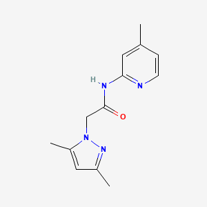 2-(3,5-dimethylpyrazol-1-yl)-N-(4-methylpyridin-2-yl)acetamide