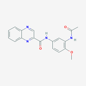 N-(3-acetamido-4-methoxyphenyl)quinoxaline-2-carboxamide