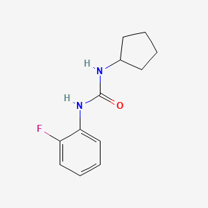 molecular formula C12H15FN2O B7522364 n-Cyclopentyl-n'-(2-fluorophenyl)urea 