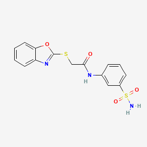 2-(1,3-benzoxazol-2-ylsulfanyl)-N-(3-sulfamoylphenyl)acetamide