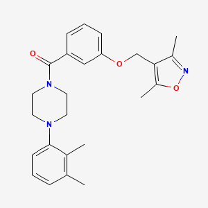 molecular formula C25H29N3O3 B7522403 [3-[(3,5-Dimethyl-1,2-oxazol-4-yl)methoxy]phenyl]-[4-(2,3-dimethylphenyl)piperazin-1-yl]methanone 