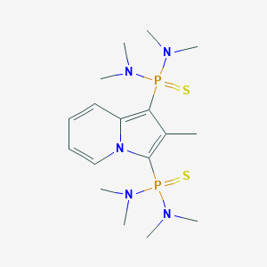 molecular formula C17H31N5P2S2 B7522429 N-[[3-[bis(dimethylamino)phosphinothioyl]-2-methylindolizin-1-yl]-(dimethylamino)phosphinothioyl]-N-methylmethanamine 