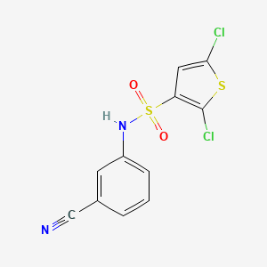 2,5-dichloro-N-(3-cyanophenyl)thiophene-3-sulfonamide