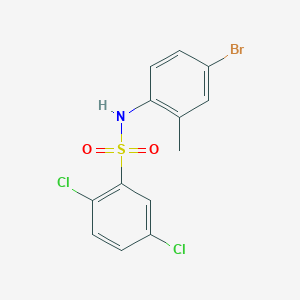 molecular formula C13H10BrCl2NO2S B7522488 N-(4-bromo-2-methylphenyl)-2,5-dichlorobenzenesulfonamide 