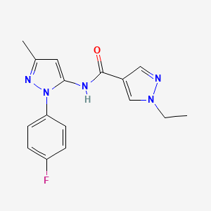 1-ethyl-N-[2-(4-fluorophenyl)-5-methylpyrazol-3-yl]pyrazole-4-carboxamide