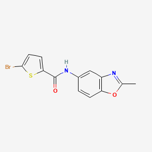 molecular formula C13H9BrN2O2S B7522509 5-bromo-N-(2-methyl-1,3-benzoxazol-5-yl)thiophene-2-carboxamide 