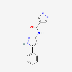 1-methyl-N-(5-phenyl-1H-pyrazol-3-yl)pyrazole-4-carboxamide