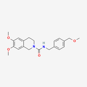 6,7-dimethoxy-N-[[4-(methoxymethyl)phenyl]methyl]-3,4-dihydro-1H-isoquinoline-2-carboxamide