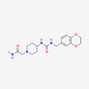 2-[4-(2,3-dihydro-1,4-benzodioxin-6-ylmethylcarbamoylamino)piperidin-1-yl]-N-methylacetamide