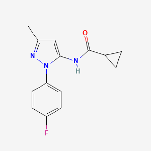 N-[2-(4-fluorophenyl)-5-methylpyrazol-3-yl]cyclopropanecarboxamide