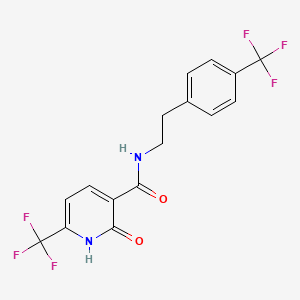 2-oxo-6-(trifluoromethyl)-N-[2-[4-(trifluoromethyl)phenyl]ethyl]-1H-pyridine-3-carboxamide