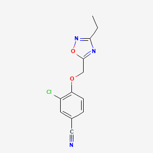 3-Chloro-4-[(3-ethyl-1,2,4-oxadiazol-5-yl)methoxy]benzonitrile