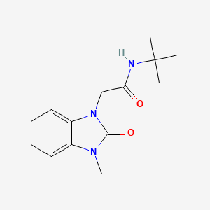 molecular formula C14H19N3O2 B7522602 N-tert-butyl-2-(3-methyl-2-oxobenzimidazol-1-yl)acetamide 