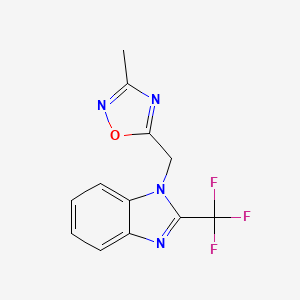 3-Methyl-5-[[2-(trifluoromethyl)benzimidazol-1-yl]methyl]-1,2,4-oxadiazole