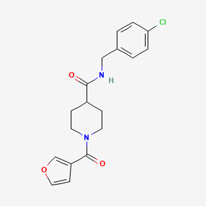 N-[(4-chlorophenyl)methyl]-1-(furan-3-carbonyl)piperidine-4-carboxamide