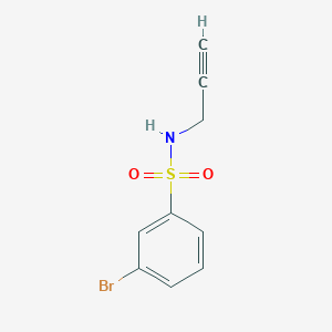 molecular formula C9H8BrNO2S B7522638 3-bromo-N-prop-2-ynylbenzenesulfonamide 