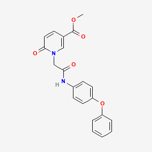 molecular formula C21H18N2O5 B7522662 Methyl 6-oxo-1-[2-oxo-2-(4-phenoxyanilino)ethyl]pyridine-3-carboxylate 