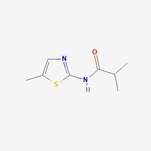 molecular formula C8H12N2OS B7522670 2-methyl-N-(5-methyl-1,3-thiazol-2-yl)propanamide 