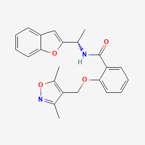 N-[(1S)-1-(1-benzofuran-2-yl)ethyl]-2-[(3,5-dimethyl-1,2-oxazol-4-yl)methoxy]benzamide