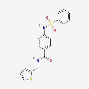 4-(benzenesulfonamido)-N-(thiophen-2-ylmethyl)benzamide