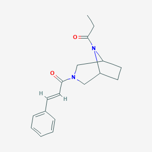 B075227 3-(3-Phenylacryloyl)-8-propionyl-3,8-diazabicyclo(3.2.1)octane CAS No. 1507-83-1