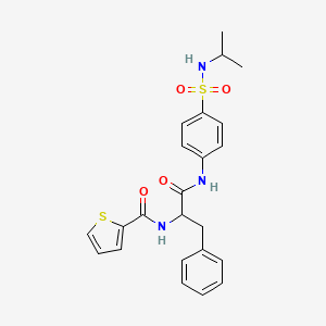 N-[1-oxo-3-phenyl-1-[4-(propan-2-ylsulfamoyl)anilino]propan-2-yl]thiophene-2-carboxamide