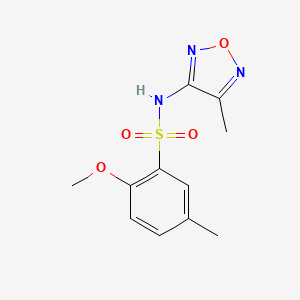 2-methoxy-5-methyl-N-(4-methyl-1,2,5-oxadiazol-3-yl)benzenesulfonamide